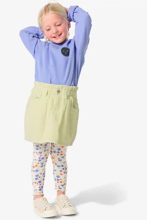 HEMA Kinderleggings Bloemen - 2 Stuks