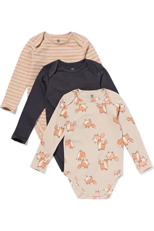 HEMA Rompers Biologisch Katoen Met Stretch Vos - 3 Stuks