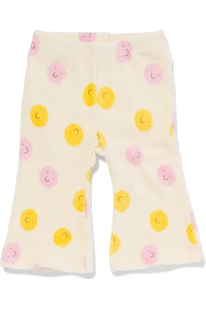 HEMA Babylegging Flared Fit Velours Gezichtje