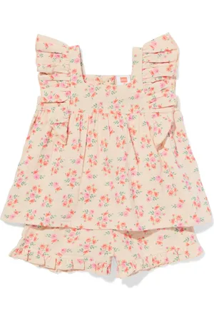 HEMA Baby Kledingset Mousseline Bloemen
