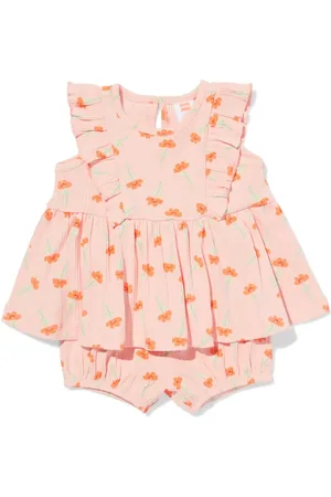 HEMA Newborn Kledingset Rib Bloemen