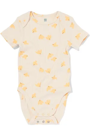 HEMA Meegroeiromper Rib Bamboe Met Stretch Vogels