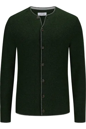 Grasegger Manufaktur Traditioneel gebreid vest in merino-scheerwolmix