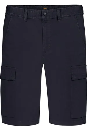 HUGO BOSS Cargo bermuda met elastische tailleband aan de zijkant