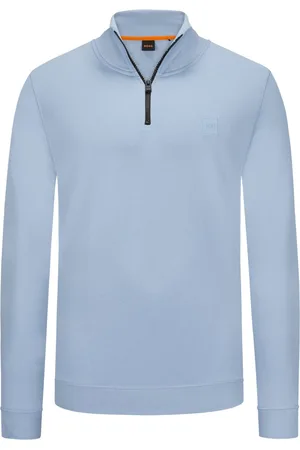 HUGO BOSS Sweatshirt met troyerkraag en logopatch