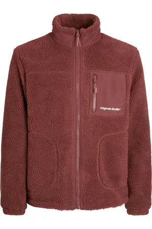 JACK & JONES Teddypluche jas met borstzak met ritssluiting