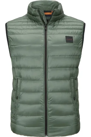 HUGO BOSS Gewatteerde bodywarmer met rubberen logopatch