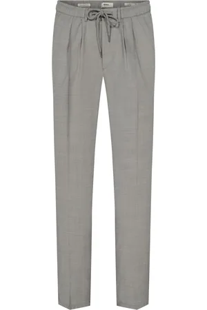Brax Broek met tailleplooi en trekkoord, relaxed fit