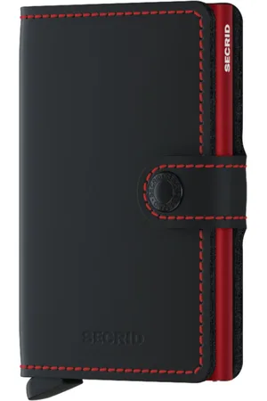 Secrid Leren portemonnee met sierstiksel cardprotector