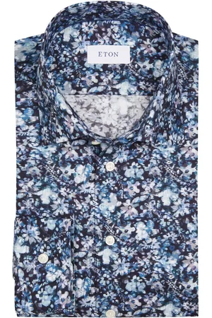 Eton Signature twill-overhemd met gebloemde alloverprint, classic fit