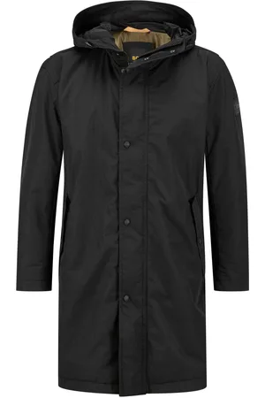 HUGO BOSS Parka met capuchon en metallic crinkle-effect