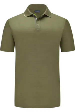 Paul & Shark Poloshirt piqué met contrasterende streep
