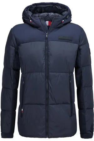 Tommy Hilfiger Gewatteerde winterjas met capuchon en rubberen logo-embleem