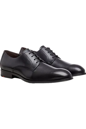 Lloyd Derby schoenen van glad leer met ronde neuskap