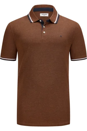 JACK & JONES Poloshirt van katoen met contrasterende strepen