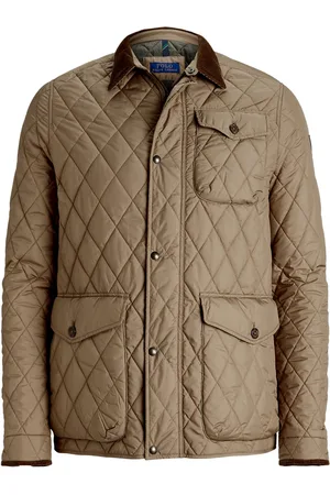 Ralph Lauren Lichte gewatteerde jas met ruitmotief en opgenaaide zakken