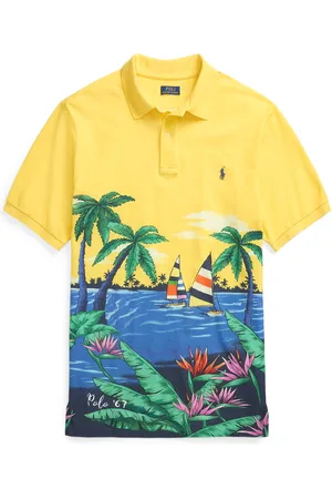 Ralph Lauren Poloshirt piqué met strandmotief