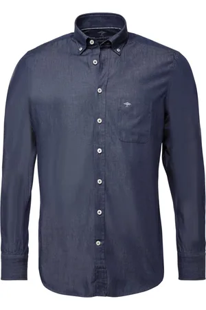 Fynch-Hatton Jeans overhemd met borstzak, extra lang