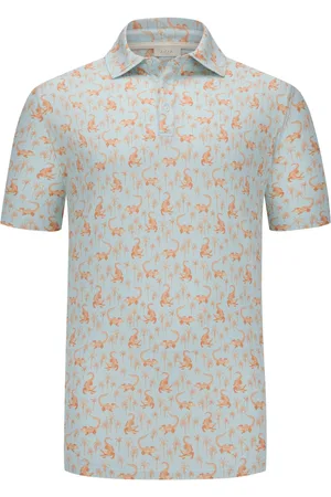 ALTEA Poloshirt piqué van katoen met krokodilmotief