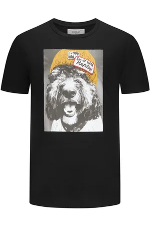 Replay T-shirt met hondenprint