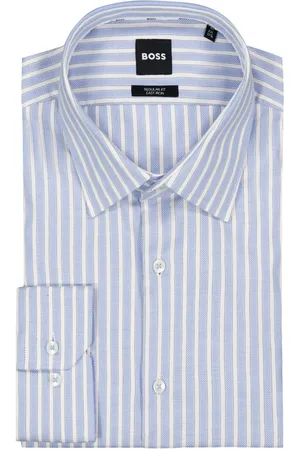 HUGO BOSS Overhemd met streepmotief en stretchgehalte, regular fit