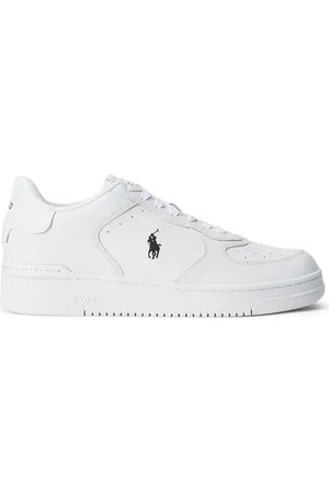 Ralph Lauren Sneakers met details van nappaleer en geborduurde poloruiter
