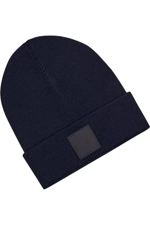 HUGO BOSS Muts in ribgebreide kwaliteit met logo-embleem