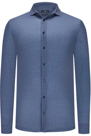 Ragman Softknit overhemd met grafisch motief, modern fit
