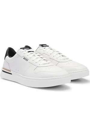HUGO BOSS Sneakers van glad leer met Signature-strepen op de zool