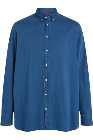 Tommy Hilfiger Overhemd in denimlook met logo-borduursel, regular fit
