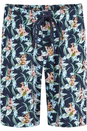 Mey Elastische pyjamashort met tropische print
