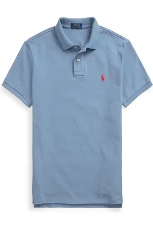 Ralph Lauren Poloshirt in gewassen denimlook