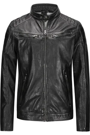 Mauritius Leren jas in bikerstyle