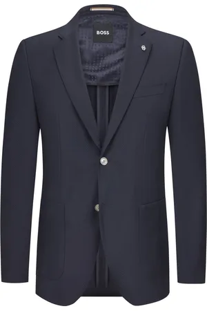 HUGO BOSS Colbert van lichte scheerwol met fijn weefpatroon, regular fit