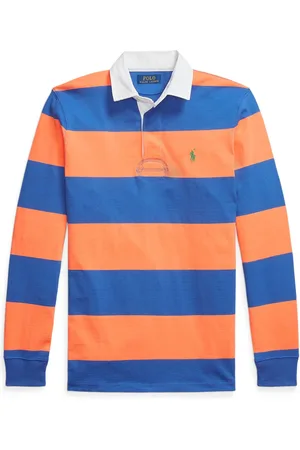 Ralph Lauren Rugbyshirt met lange mouwen met blokstrepen