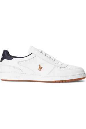 Ralph Lauren Sneakers van glad leer met logo-borduursel