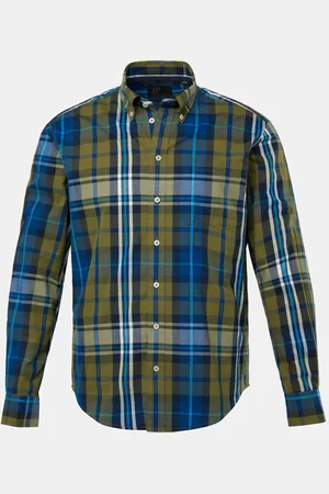 JP 1880 Overhemd met ruitmotief, modern fit