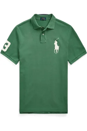 Ralph Lauren Piqué poloshirt met borduursels op de borst en mouw