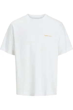 JACK & JONES T-shirt van katoen met print op de achterkant