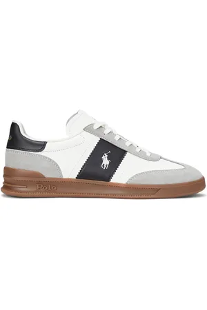 Ralph Lauren Runner sneakers van leer met contrasterende details