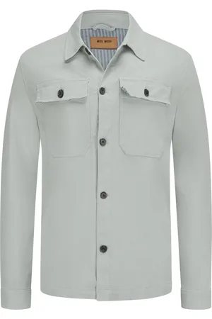 MOS MOSH Gallery Zacht Garment dyed overshirt met stretch