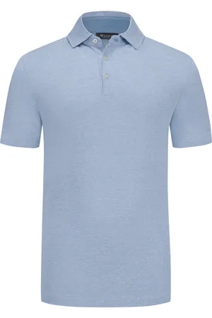 Maerz Poloshirt van gemerceriseerd katoen en linnen