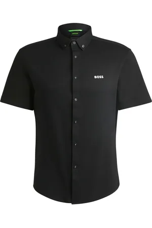 HUGO BOSS The Motion overhemd met korte mouwen in Dynamic jersey-kwaliteit