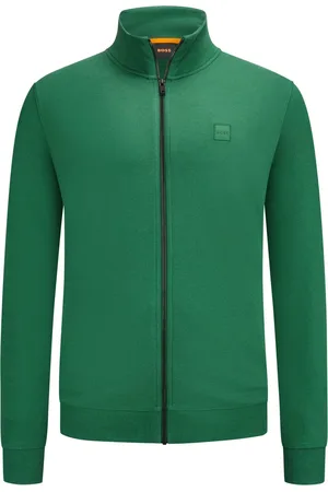 HUGO BOSS Sweatjack met logo-embleem en rits