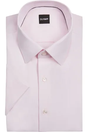 Olymp Comfort fit, elastisch twill-overhemd met korte mouwen