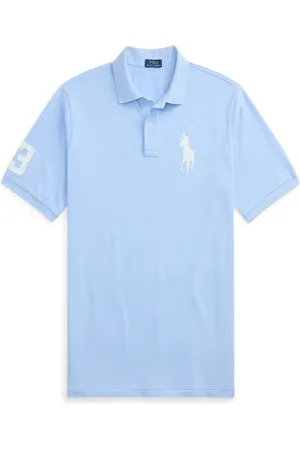 Ralph Lauren Piqué poloshirt met borduursels op de borst en mouw