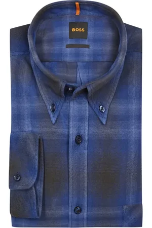 HUGO BOSS Flanellen overhemd met ruitmotief, regular fit