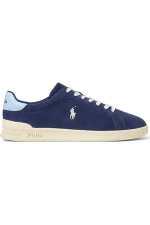 Ralph Lauren Sneakers van suède met merkpatch