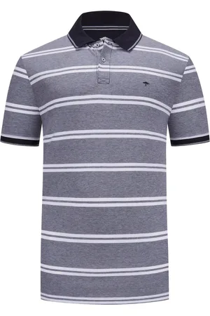 Fynch-Hatton Bicolor piqué-poloshirt met strepen