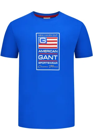 GANT Licht T-shirt van katoen met vlaggenprint